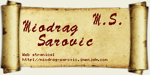 Miodrag Šarović vizit kartica